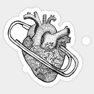 heart clip Sticker